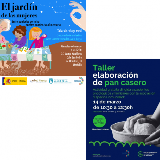 Colaboraciones de Espacio Comunidad durante el mes de marzo